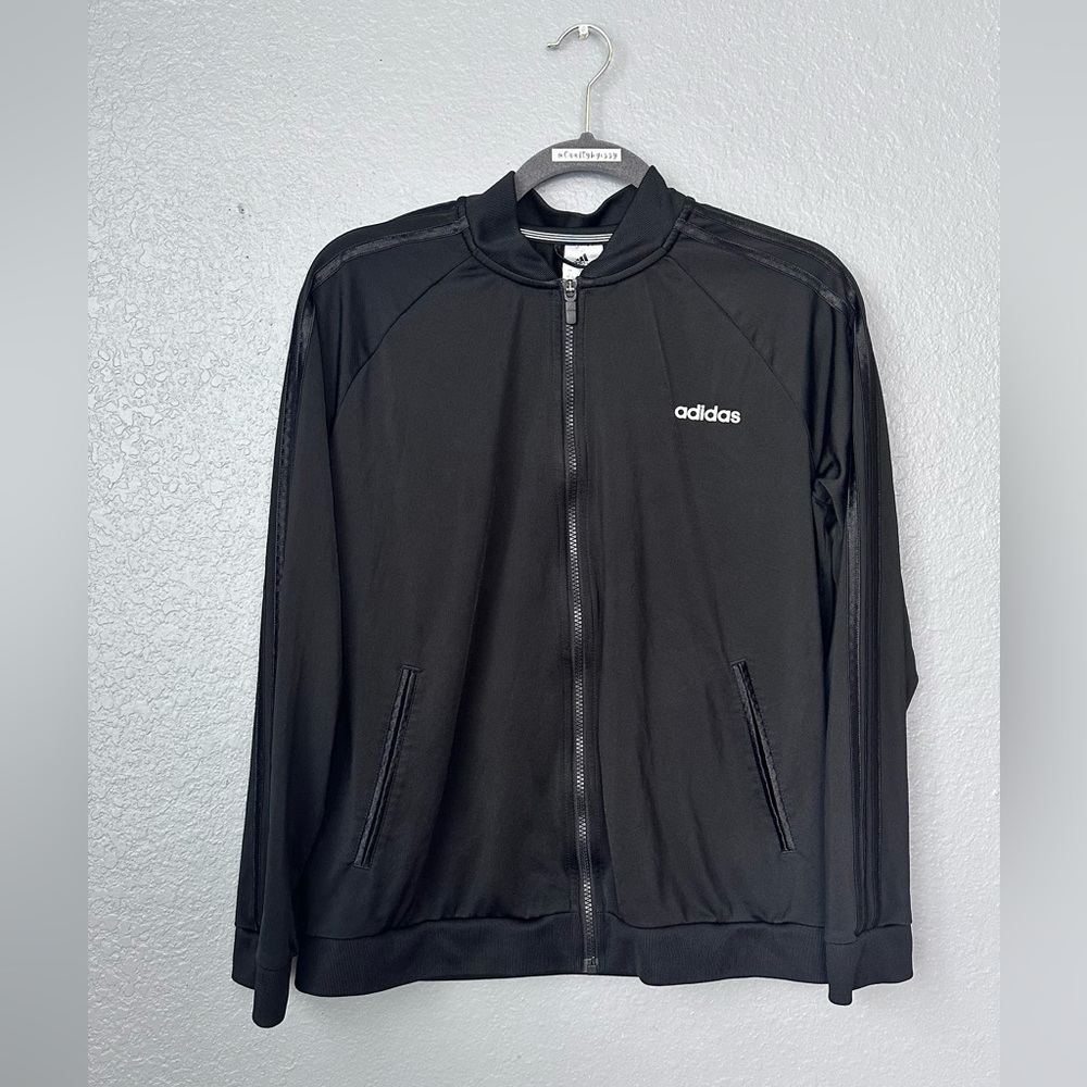 Women Adidas Black Track Jacket Large